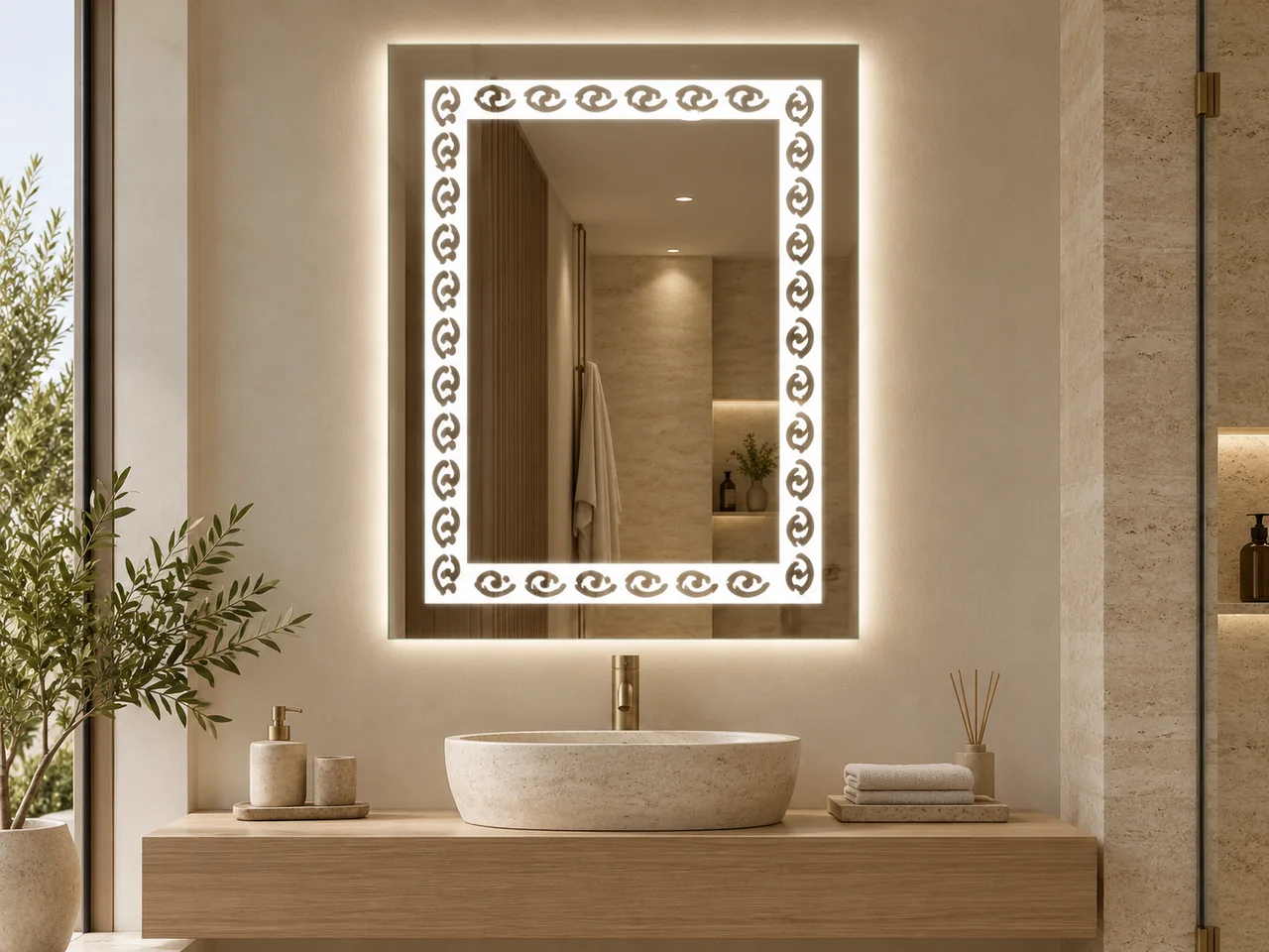 LED mirror 2165 — Repeating scroll border