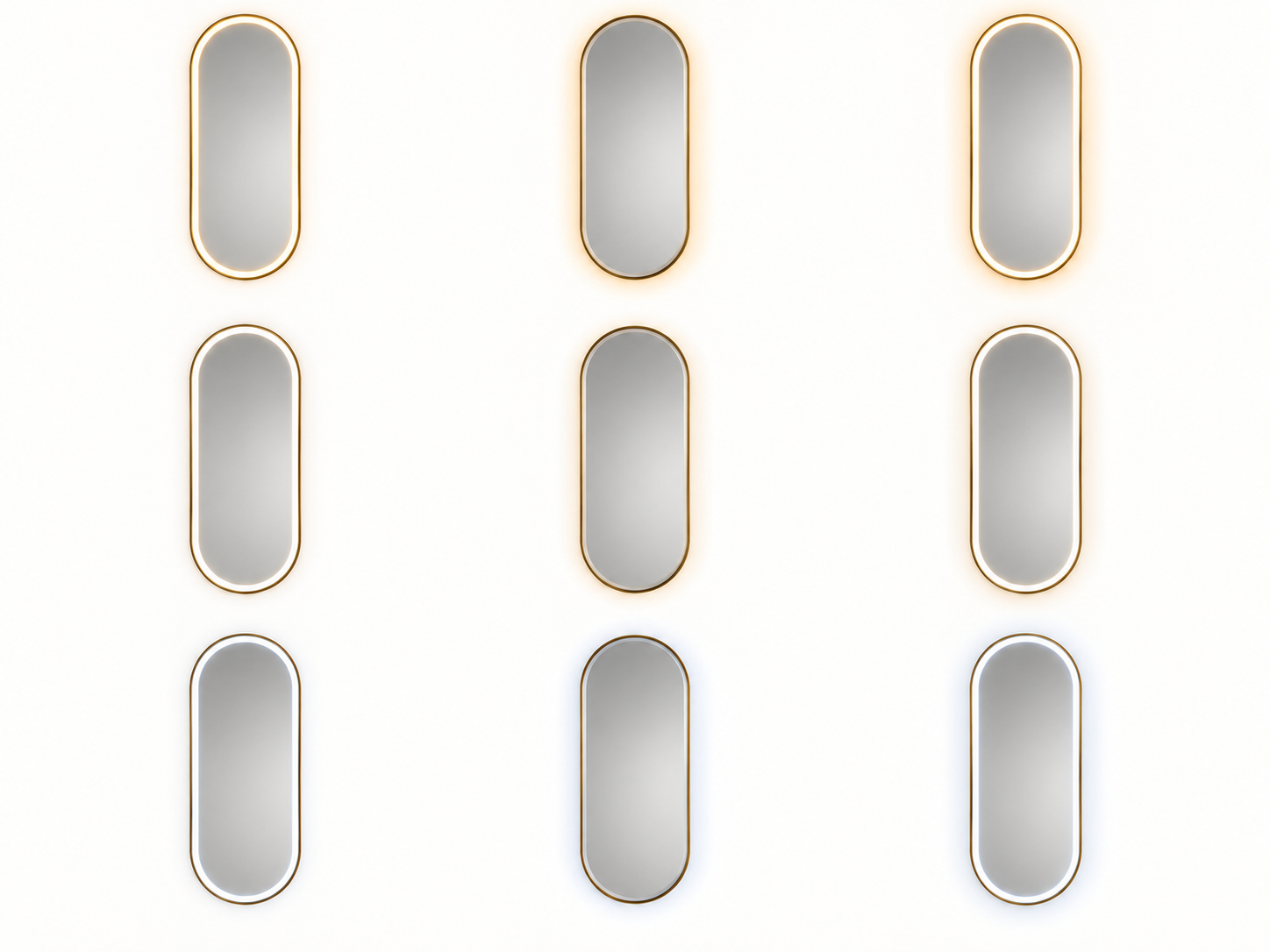 Capsule Glow Perimeter light direction, neutral white illustrative lighting reference