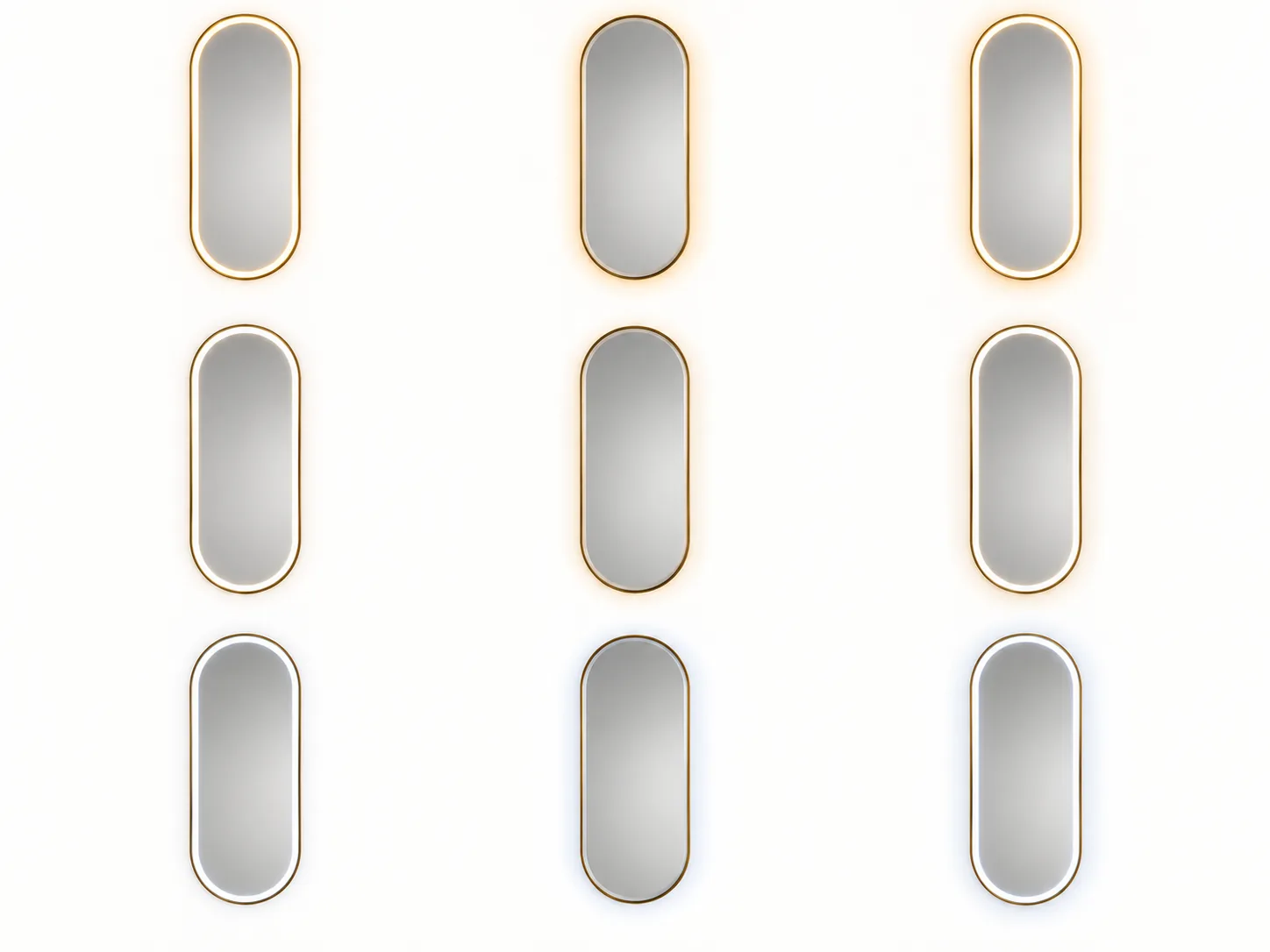 Capsule Glow Perimeter light direction, neutral white illustrative lighting reference
