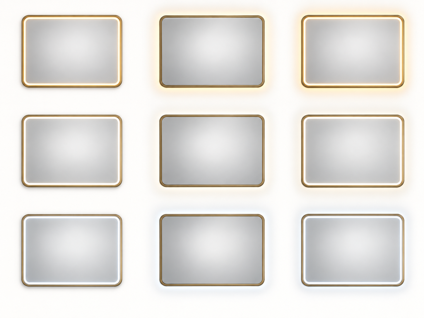 Contour Metal Integrated perimeter light, neutral white illustrative lighting reference