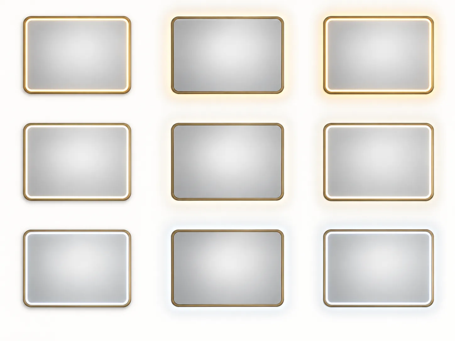 Contour Metal Integrated perimeter light, neutral white illustrative lighting reference
