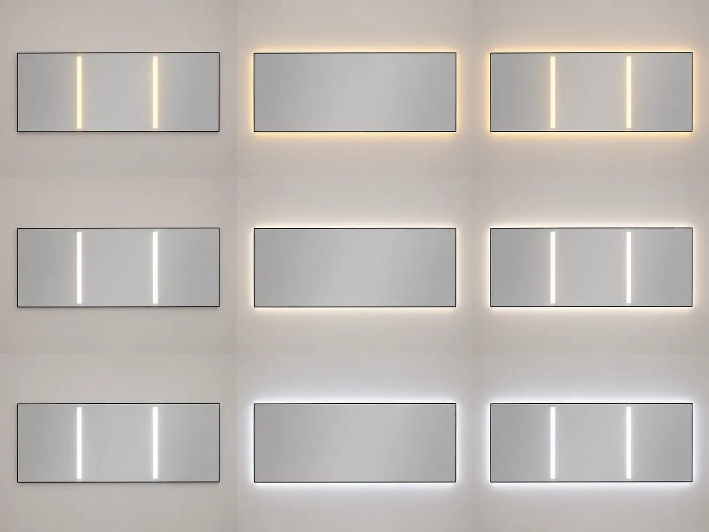 GrandView Duo Twin task-light zones, neutral white illustrative lighting reference