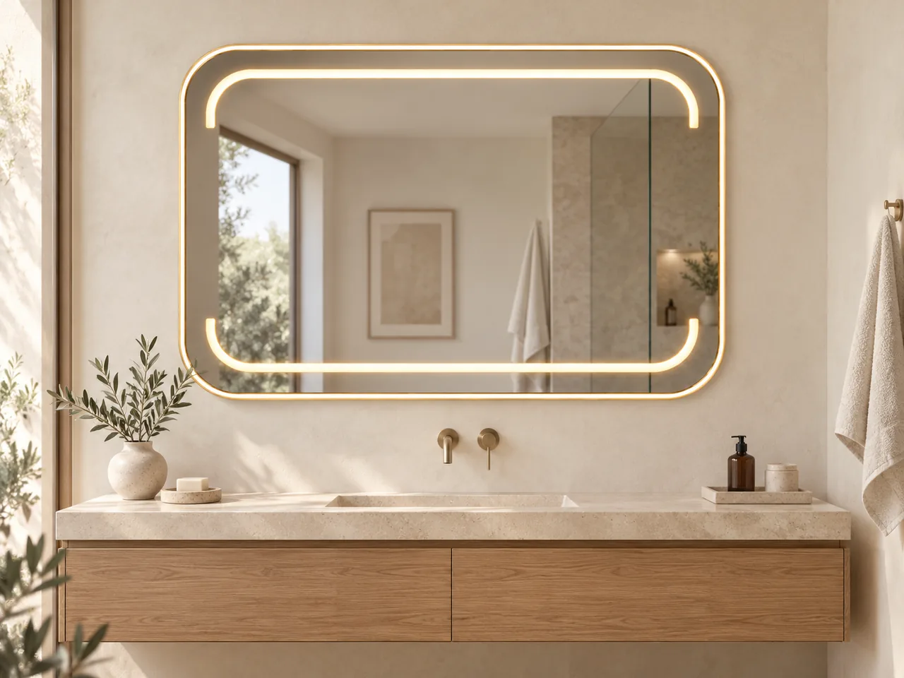 Gold-frame mirror · 1021